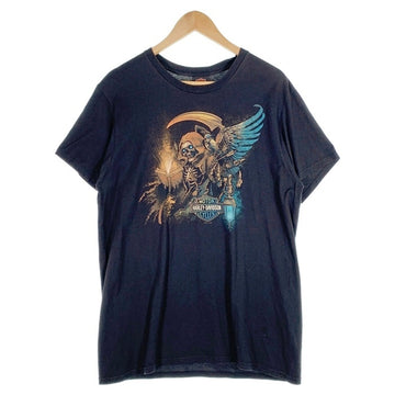 HARLEY-DAVIDSON ハーレーダビッドソン 死神 マウイ プリントTシャツ ブラック Size L 福生店