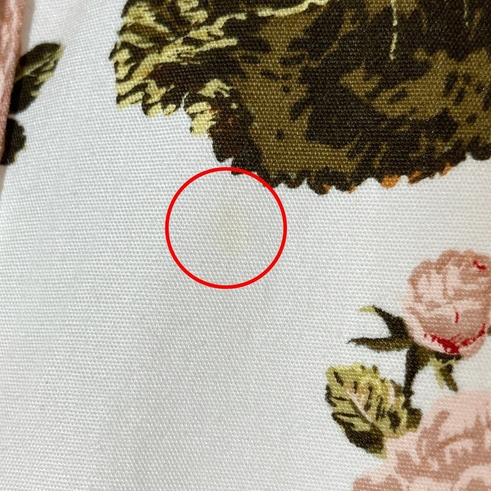 KANEKO ISAO カネコイサオ 薔薇柄ピコフリルロングワンピース ホワイト ピンク size- 瑞穂店