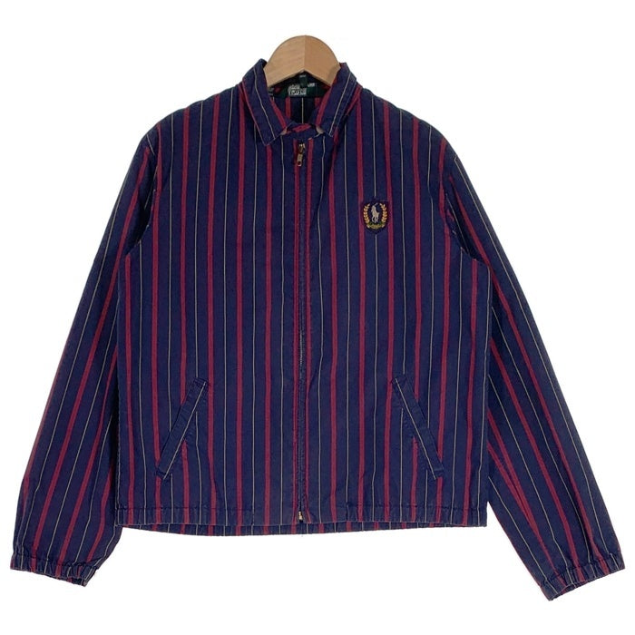 Polo by Ralph Lauren ポロバイラルフローレン スイングトップ シャツ ジャケット ストライプ レッド ネイビー Size L 福生店