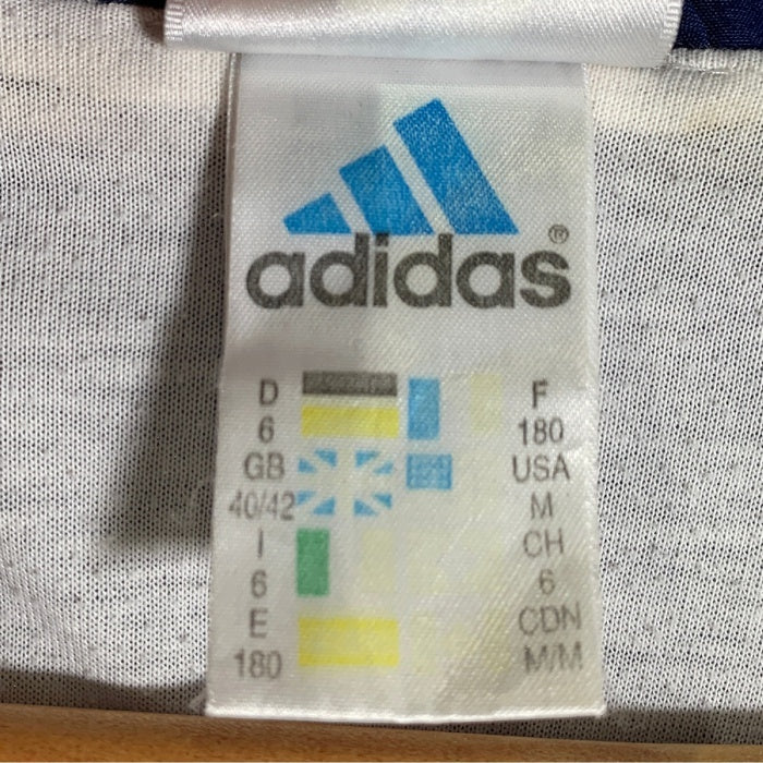 90’s adidas アディダス ジップアップジャケット 刺繍 グリーン ネイビー 万国旗タグ Size  US M 福生店