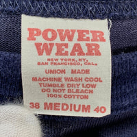 FREEWHEELERS フリーホイーラーズ POWER WEAR ボーダー切替 ポケット 七分袖 ロングスリーブTシャツ ネイビー Size M 福生店