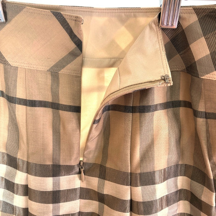 BURBERRY LONDON バーバリーロンドン FXD60-056-40 シルク混 フレアスカート ベージュ size36 瑞穂店