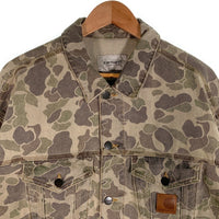 Carhartt WIP カーハート ワークインプログレス DUCK HELSTON JACKET ダックヘルストンジャケット ブリーチ加工 カモフラージュ Size L 福生店