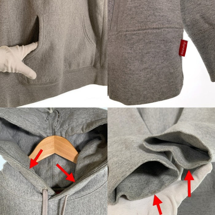 SUPREME シュプリーム 16AW Box Logo Hooded Sweatshirt ボックスロゴ プルオーバースウェットパーカー グレー Size L 福生店