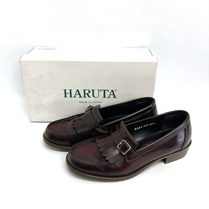 HARUTA ハルタ カジュアルキルトレザーローファー ブラウン size22.5cm 瑞穂店