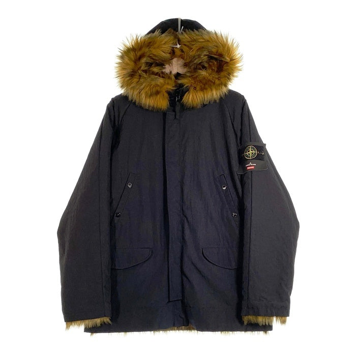 Supreme シュプリーム STONE ISLAND ストーンアイランド 22SS Formula Steel Reversible Fauxfur  Parka ファージャケット ブラック Size M 福生店
