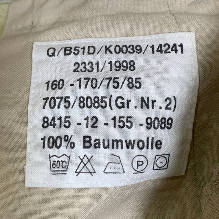 ドイツ軍 コットン カーゴパンツ ミリタリー グレージュ 8415-12-155-9089 Size 160-170/75/85 福生店