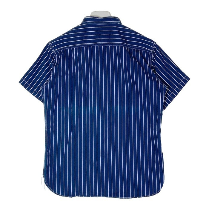 Studio D'artisan ステュディオダルチザン 5532 ストライプ 半袖シャツ ネイビー×ホワイト sizeL 瑞穂店