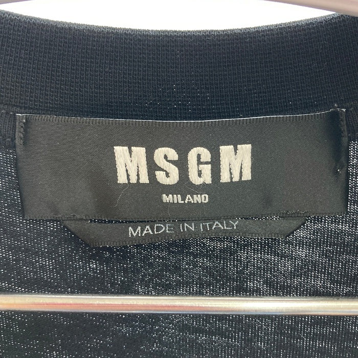 MSGM エムエスジーエム ロゴプリント ロングTシャツ ブラック sizeS 瑞穂店