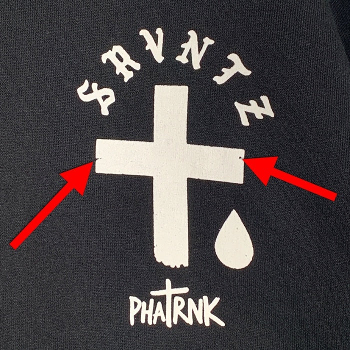 PHATRNK ファットランク SRVNTZ プリント プルオーバー スウェットパーカー ブラック Size JPN 3XL 福生店