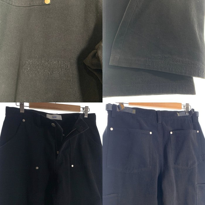 liju モールスキン ペインターパンツ ブラック コットン ダメージ加工 Size 32 福生店