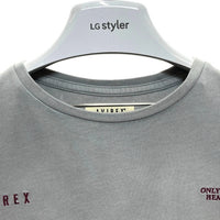 AVIREX アヴィレックス 5130701 WEB LIMITED LINE SPRAY L/S T-SHIRT 刺繍 長袖Tシャツ ライトグレー sizeL 瑞穂店