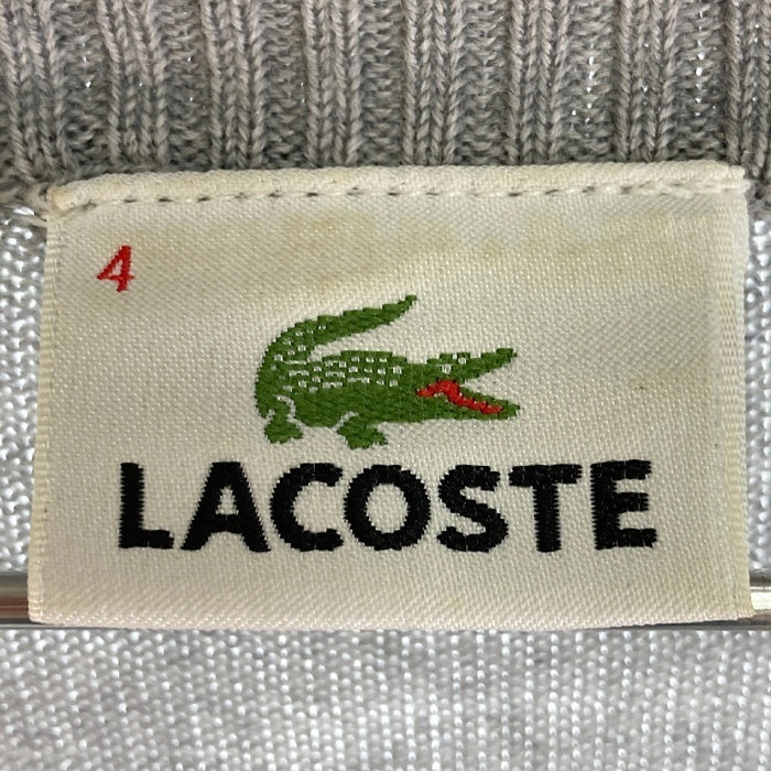 LACOSTE ラコステ アーガイル柄ドライバーズニット グレー size4 瑞穂店