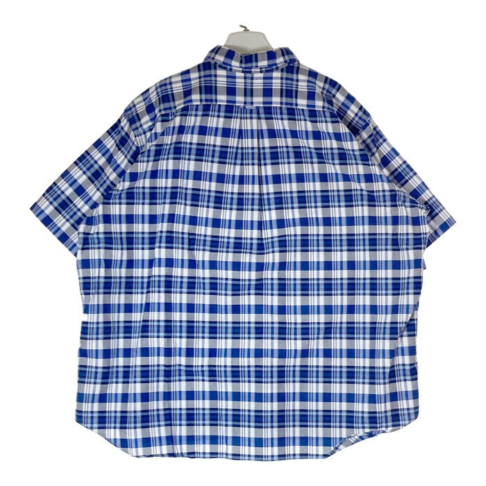 RALPH LAUREN ラルフローレン 半袖 コットン チェック ボタンダウンシャツ ブルー Size2XB 瑞穂店