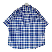 RALPH LAUREN ラルフローレン 半袖 コットン チェック ボタンダウンシャツ ブルー Size2XB 瑞穂店