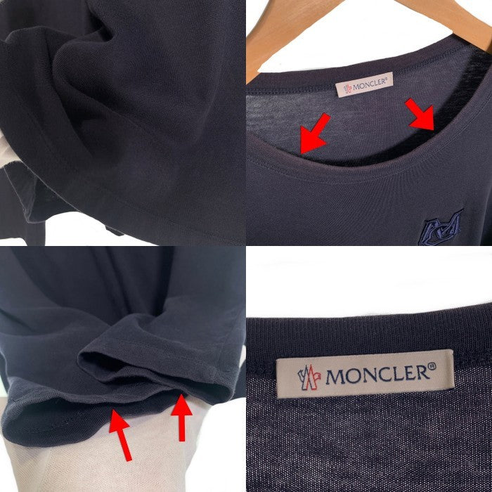 MONCLER モンクレール MAGLIA T-SHIRT M/LUNGA LS T-SHIRT  ロンT ロングスリーブ 長袖 Tシャツ ネイビー 32660051VNFE Size L 福生店