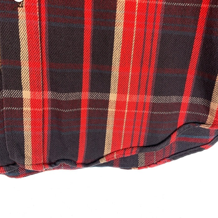 70's BIG YANK ビッグヤンク Plaid Flannel Shirt チェック フランネルシャツ レッド イエロー ブラウン Size S 福生店