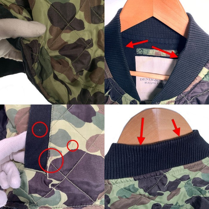 DENIM&SUPPLY RALPH LAUREN デニム&サプライ ラルフローレン キルティングジャケット リブ カモフラージュ ブラック Size XL 福生店