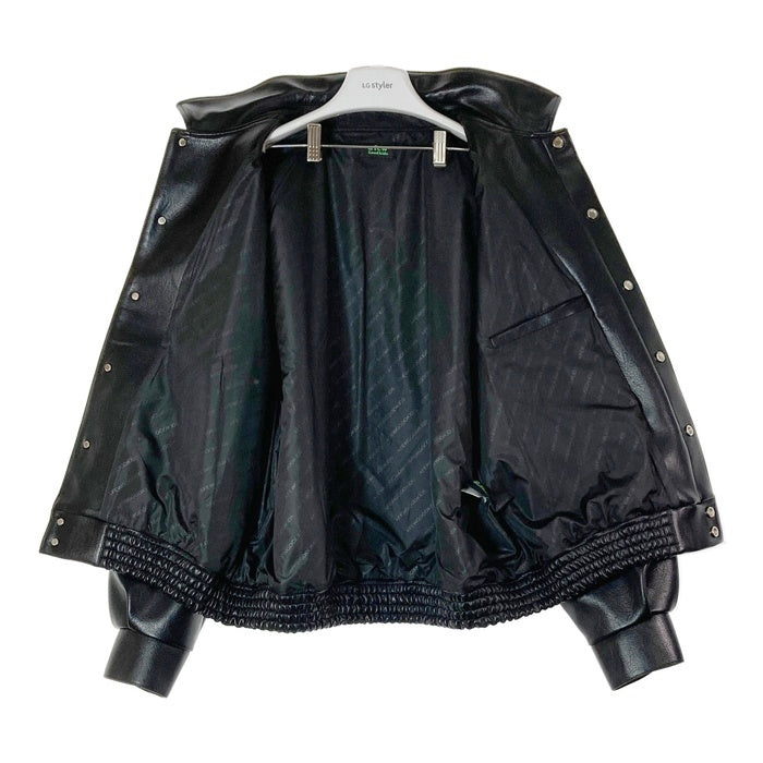 A FEW GOOD KIDS アフューグッドキッズ フェイクレザー スナップボタン ジャケット ブラック sizeM 瑞穂店