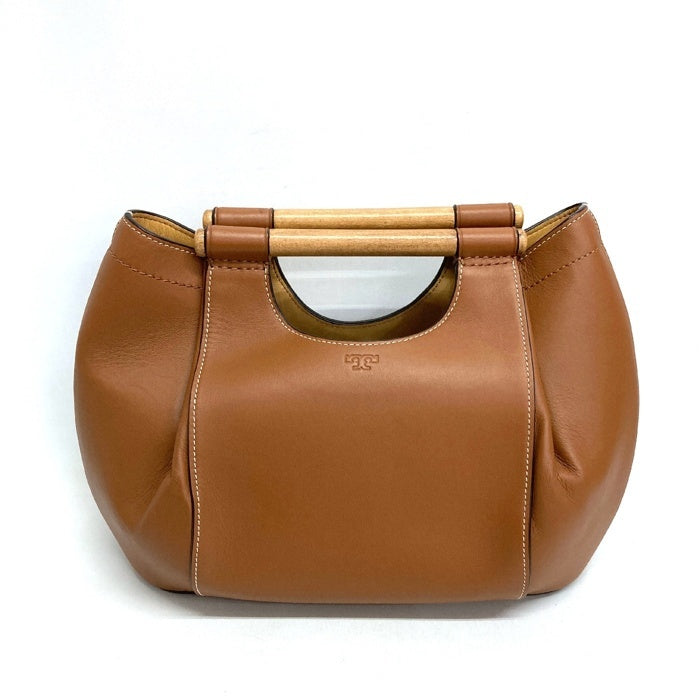 TORY BURCH トリーバーチ 木目ハンドル 2WAYハンドバッグ ブラウン 瑞穂店