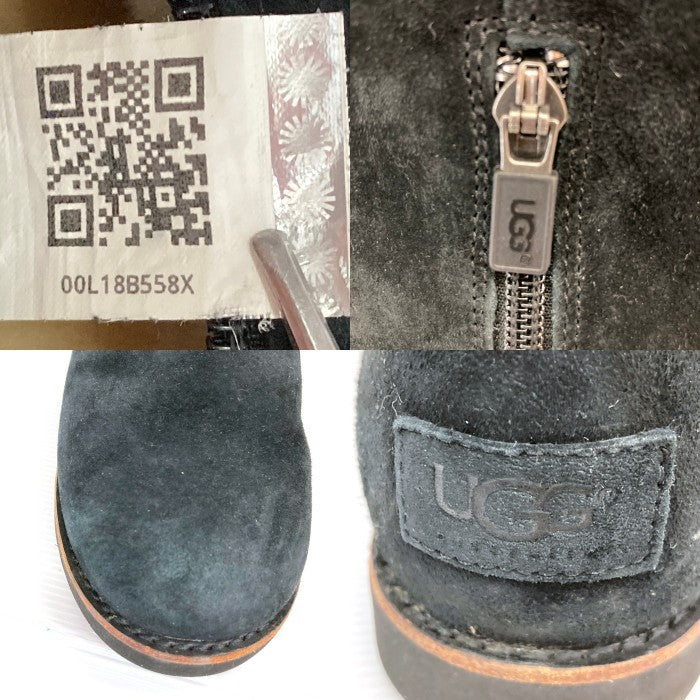 UGG アグ シープスキン ブーツ ブラック サイドファスナー 1005075 Size 24cm 瑞穂店