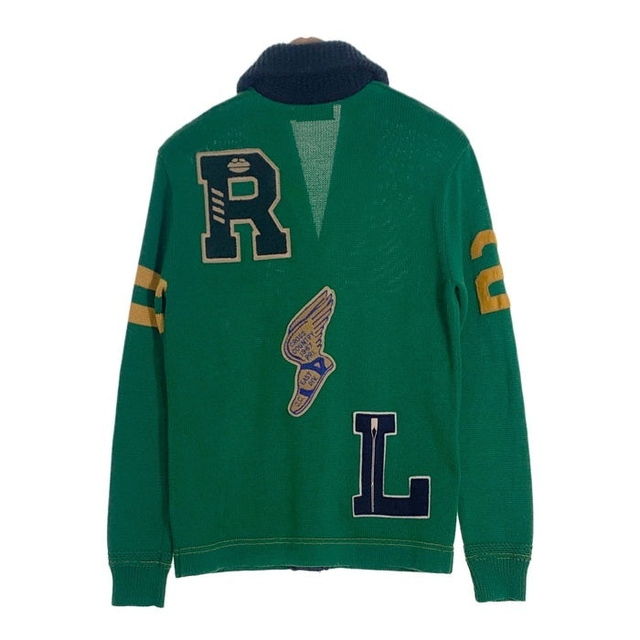 POLO RALPH LAUREN ポロ ラルフローレン レタード ワッペン ニット カーディガン グリーン Size XS 福生店