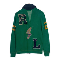POLO RALPH LAUREN ポロ ラルフローレン レタード ワッペン ニット カーディガン グリーン Size XS 福生店