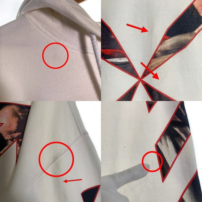 OFF-WHITE オフホワイト 21SS Caravaggio Over Hoodie カラヴァッジオ オーバー プルオーバースウェットパーカー ホワイト OMBB037R21FLE002 Size L 福生店