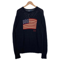 Polo by Ralph Lauren ポロバイラルフローレン ロールネック 星条旗 ニット セーター ネイビー Size L 福生店