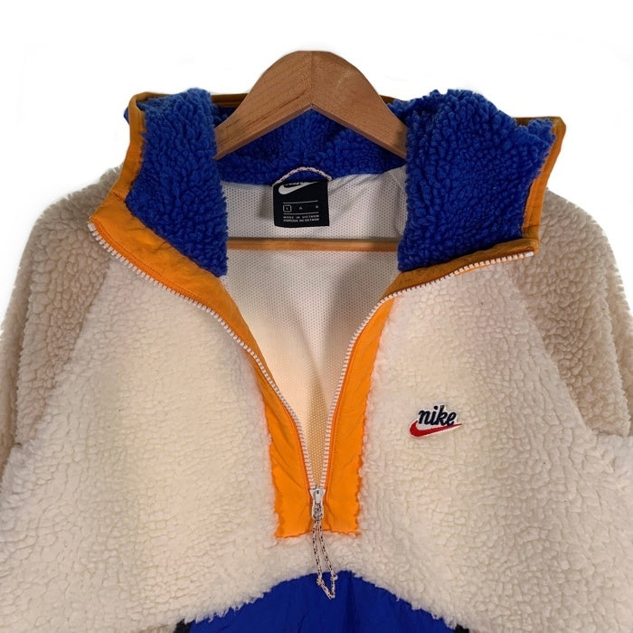 NIKE ナイキ HALF ZIP HOODIE WINTER SHERPA ハーフジップフーディ ボアフリース プルオーバー ホワイト ベージュ BV3767-133 Size L 福生店