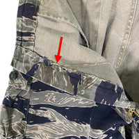 U.S.ARMY 米軍 レプリカ シルバータイガーストライプ カモフラージュ ミリタリーカーゴパンツ ASAHIファスナー Size US-M 福生店