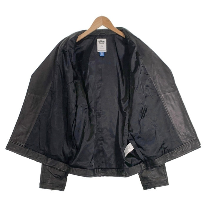 adidas アディダス ALYASHA アルヤシャ LEATHER RIDERS JACKET SHEEPSKIN LEATHER レザー ライダースジャケット シープスキン 羊革 ブラック E75732 Size L 福生店