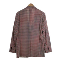 Brooks Brothers ブルックスブラザーズ ウール チェック柄 2B テーラードジャケット レッド ネーム入り Size 42R 福生店