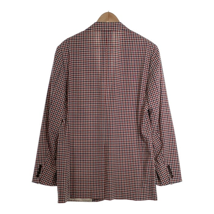Brooks Brothers ブルックスブラザーズ ウール チェック柄 2B テーラードジャケット レッド ネーム入り Size 42R 福生店