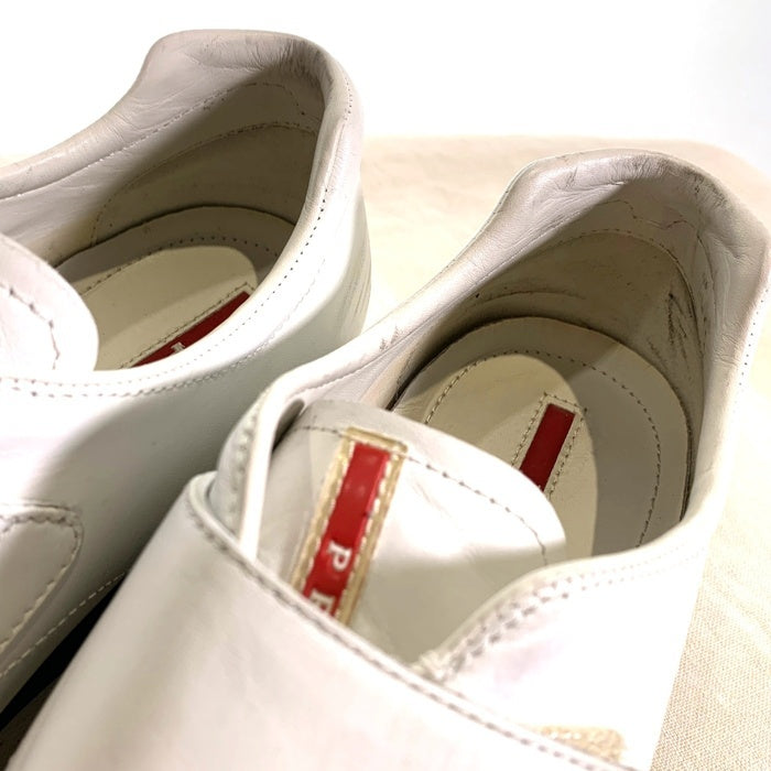 PRADA SPORT プラダスポーツ ベルクロ レザースリッポン スニーカー ホワイト 40 2351 Size 7 (25.5-26cm相当) 福生店