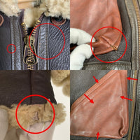 BRANDED BY Orchard Motorcycle オーチャードモーターサイクル B-3 RAGLAN SHEEPSKIN JACKET ムートンジャケット レザー 大戦 ダークブラウン Size 36 福生店