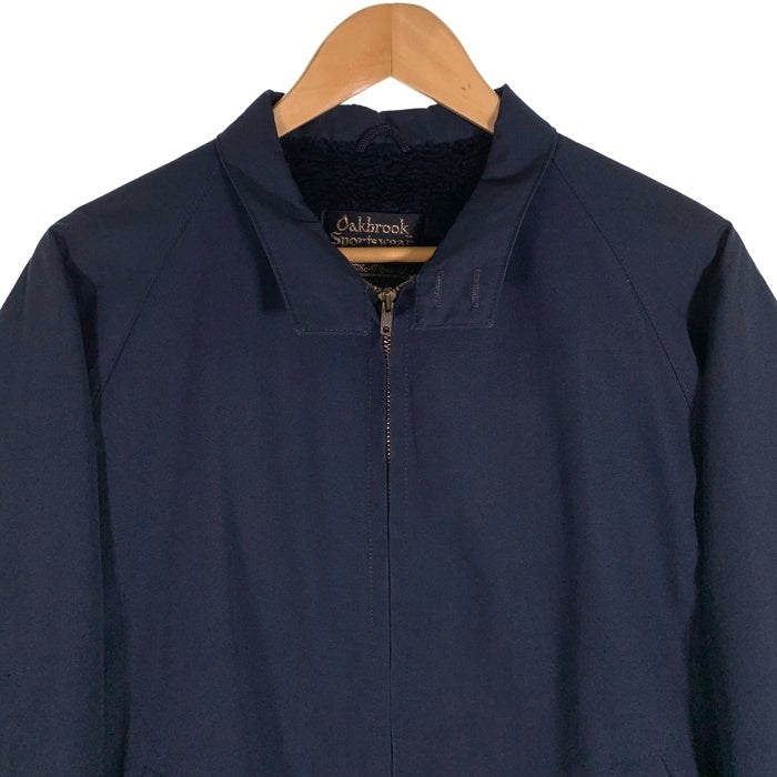 60's 70's Sears シアーズ Oakbrook Sportswear オークブルック スポーツウェアー Perma-Prest パーマプレスト 裏ボア TALON ジップ スイングトップ ネイビー USA製 Size 42 福生店