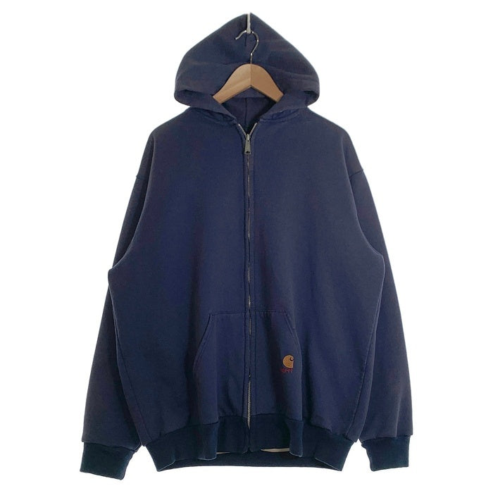 80's CARHARTT カーハート サーマル ジップ フーディー パーカー ネイビー Size XL 福生店