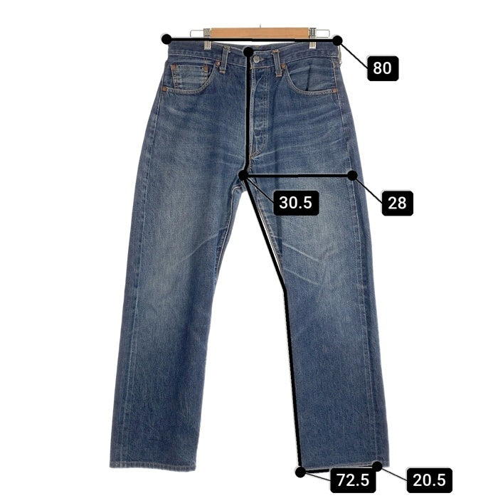 90's LEVI'S リーバイス 501XX 紙パッチ デニムパンツ ジーンズ インディゴ 555 復刻 98年 米国製 Size 33×36 福生店