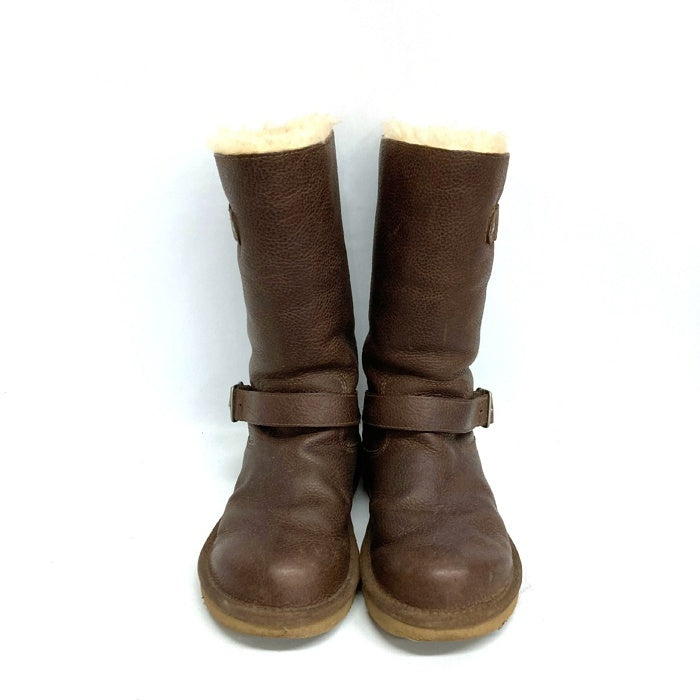 UGG アグ 5678 KENSINGTON ケンジントン シープライナー エンジニアブーツ ブラウン size24cm 瑞穂店