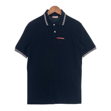 PRADA SPORT プラダスポーツ 鹿の子 ポロシャツ 半袖 ブラック コットン SJ887 2011 Size M 福生店