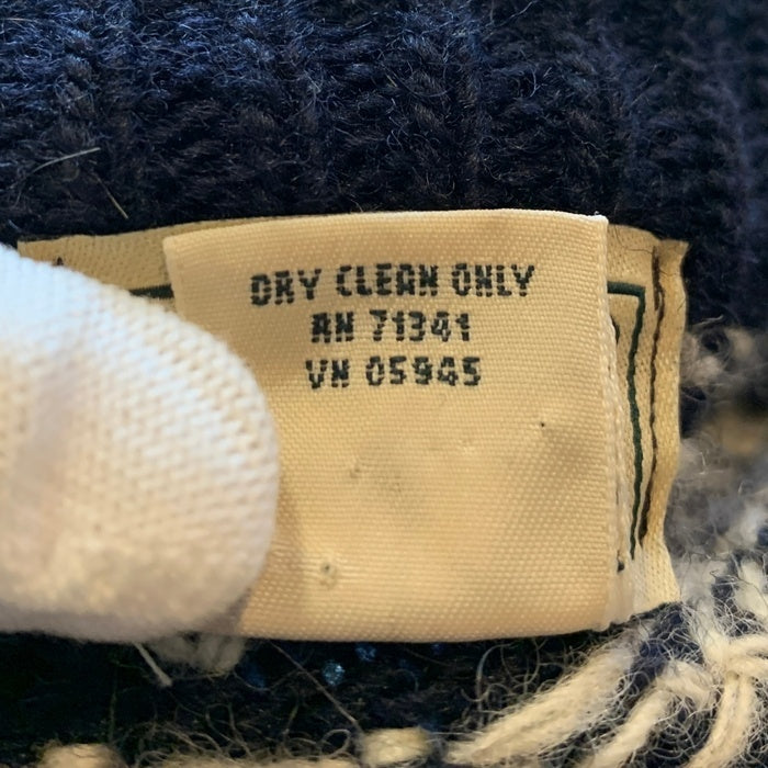 L.L.Bean エルエルビーン バーズアイ ウールニットセーター ネイビー ノルウェー製 Size XL 福生店