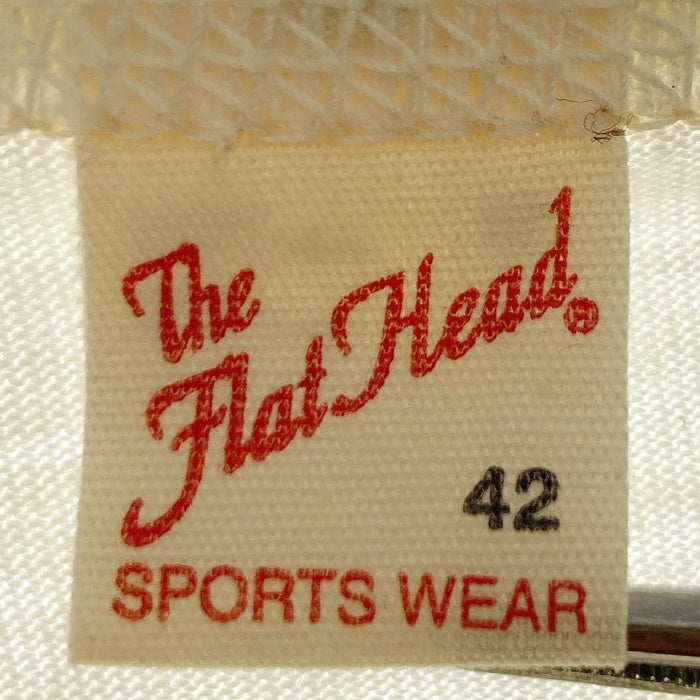 THE FLAT HEAD フラットヘッド 袖プリント Tシャツ ホワイト size42 瑞穂店