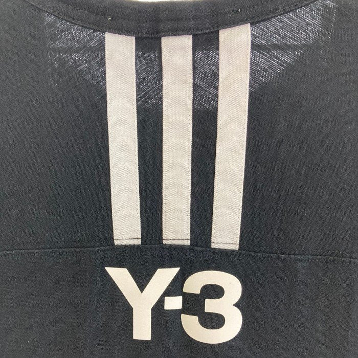 Y3 ワイスリー HG6089 Yohji Yamamoto×adidas オーバーサイズ 3ストライプ バックロゴ Tシャツ ブラック sizeM 瑞穂店