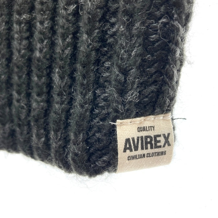 AVIREX アヴィレックス 2WAY パターンニットトップス カーディガン ベージュ sizeF 瑞穂店