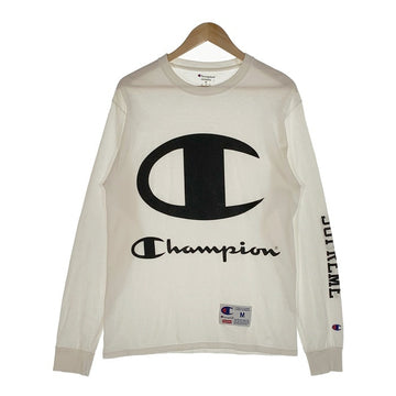 SUPREME シュプリーム 17SS Champion チャンピオン L/S Tee プリント ロングスリーブTシャツ ホワイト Size M 福生店