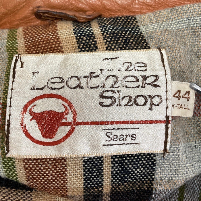 The Lether Shop Sears ザ・レザーショップ シアーズ レザージップアップ ジャケット ブラウン size44※右袖口破れ有り 瑞穂店