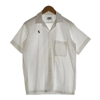50's 60's ARROW アロー コットン TIME-SAVERタグ 半袖 オープンカラーシャツ ホワイト Size M 福生店