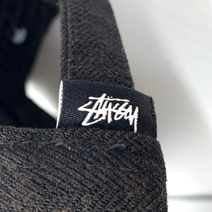 STUSSY ステューシー Big Herringbone Strapback Cap ビッグヘリンボーン ストラップバック キャップ ブラック 福生店