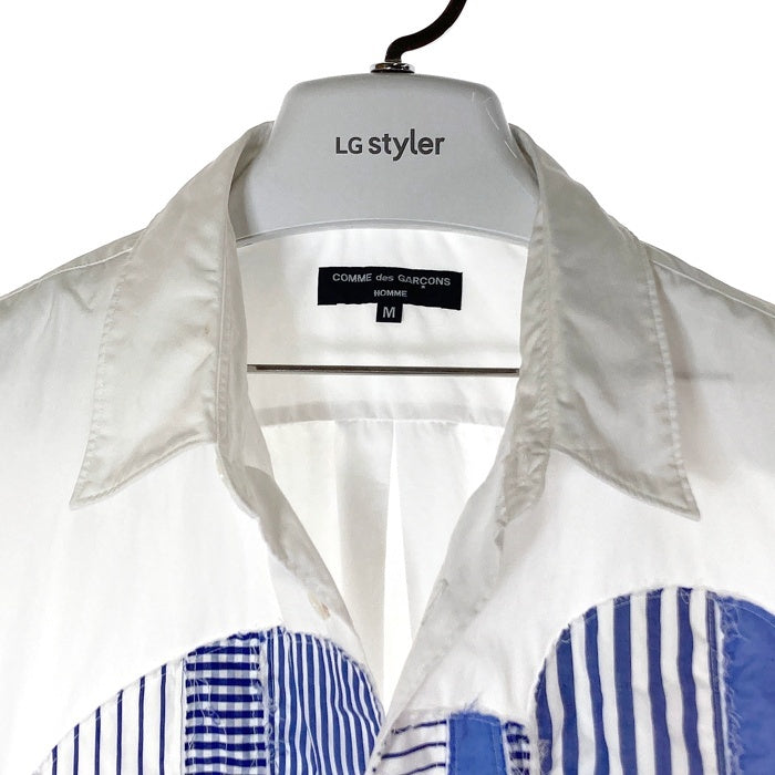 コムデギャルソンオム　半袖シャツ　XS コムデギャルソン オムCOMME des GARCONS HOMME カーブシーム